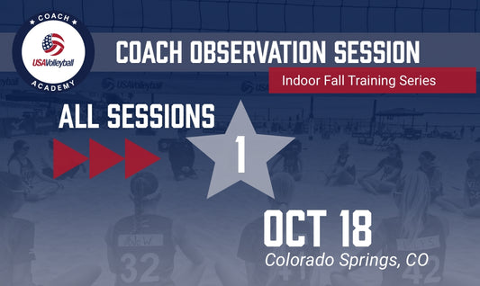 COACH OBSERVATION SESSION (1) : NTDP Boys Indoor Fall Training Series Colorado Springs, CO | October 18 @ Morning Session, 2024