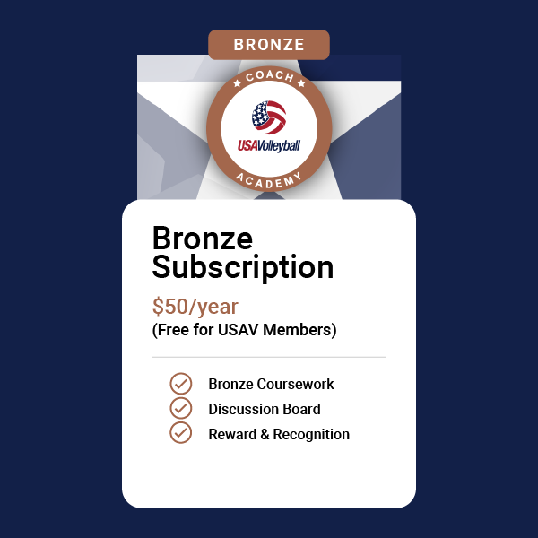 USA Volleyball Coach Academy | Bronze Annual Subscription