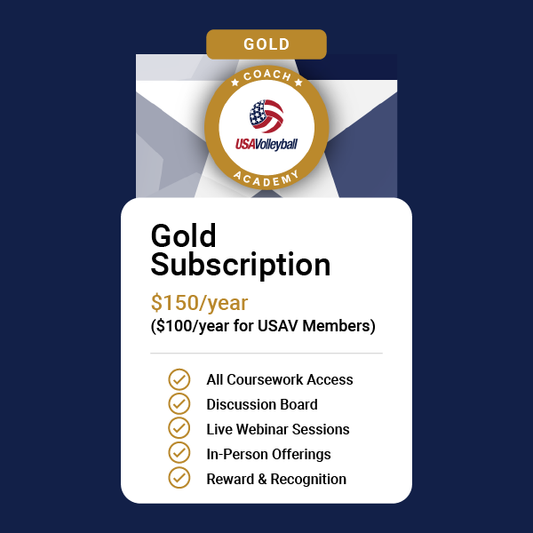 USA Volleyball Coach Academy | Gold Annual Subscription