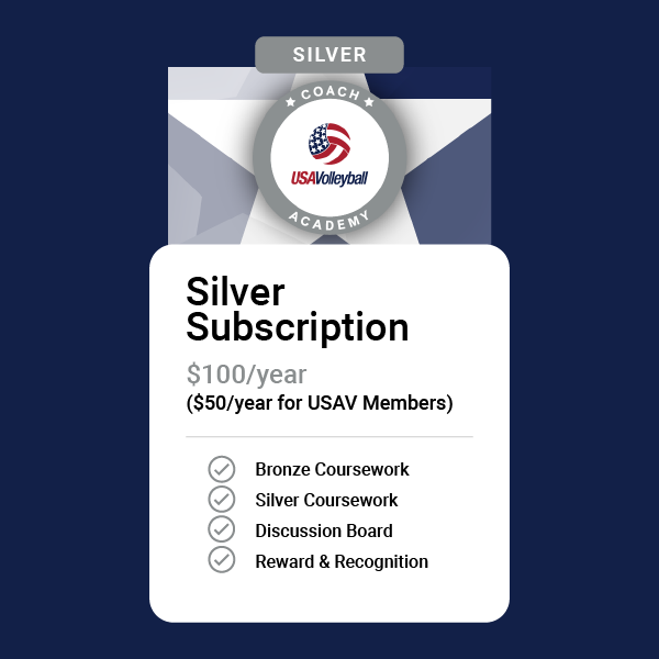 USA Volleyball Coach Academy | Silver Annual Subscription