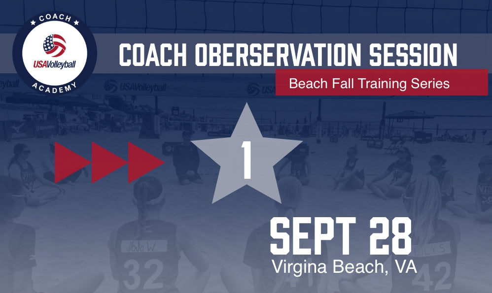 COACH OBSERVATION SESSION (1) : NTDP Beach Fall Training Series Virginia Beach, VA | Sept 28 @ Morning Session, 2024